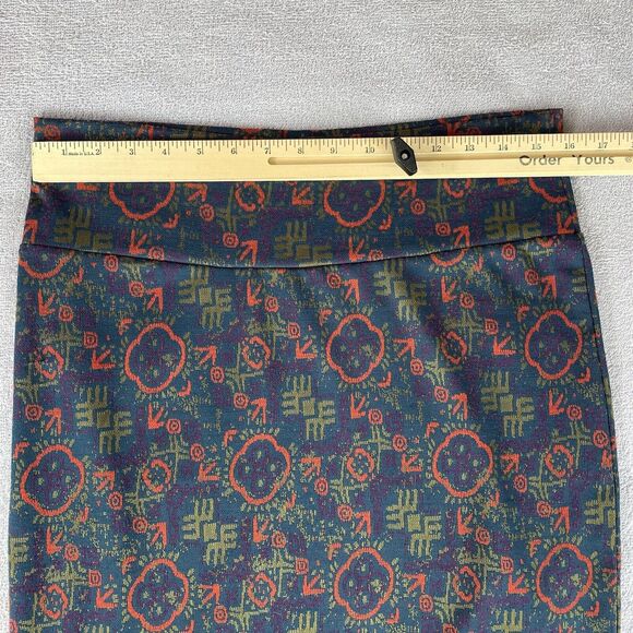 LuLaRoe Cassie Midi Skirt Women's Size Large Multi Color Stretch Pencil Skirt - Picture 6 of 9